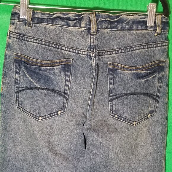 OP Jeans Youth 14 Bootcut Blue Baggy Fit Denim Wide Leg Skater Y2K Retro Vintage - Picture 5 of 10